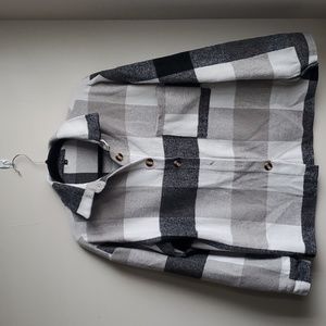 Flannel pattern shacket